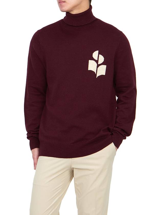 Enzo Logo Turtleneck Dark Plum - ISABEL MARANT - BALAAN 6