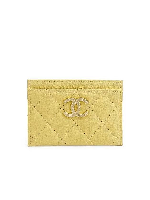 Classic card slot light yellow gold caviar 3ET0742 - CHANEL - BALAAN 1