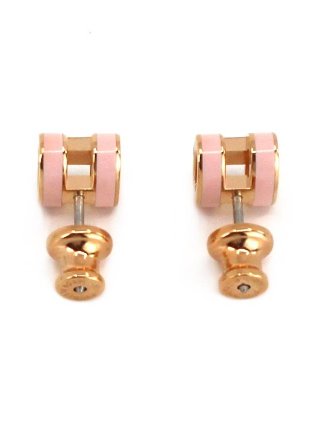 HM Mini Pop Ache Earrings Rose Gold Pink HM31AC015 - HERMES - BALAAN 4