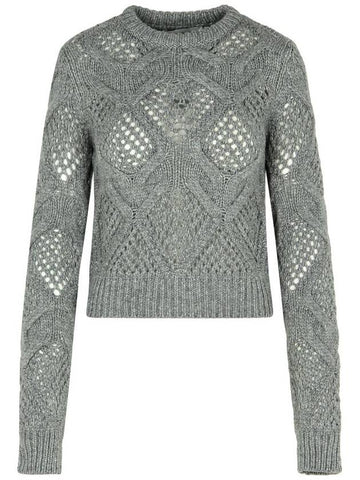 Sportmax 'Narvel' Grey Wool Blend Sweater - MAX MARA SPORTMAX - BALAAN 1