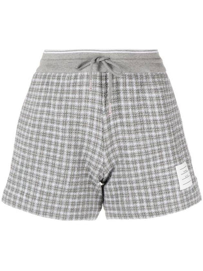 Tweed Summer Short Pants Medium Grey - THOM BROWNE - BALAAN 2