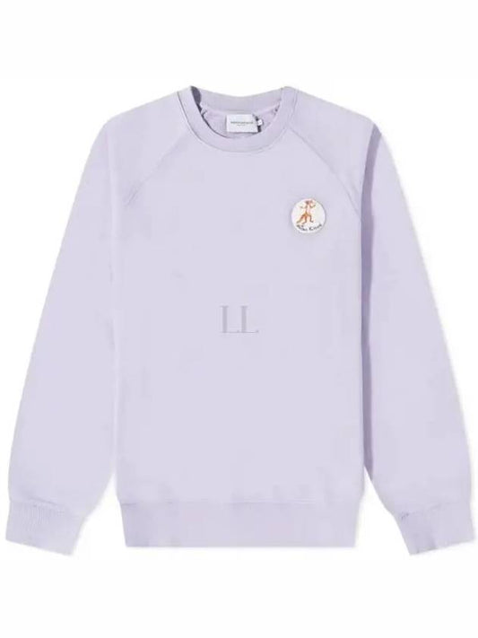 Oly Flower Fox Patch Sweatshirt Light Purple - MAISON KITSUNE - BALAAN 2