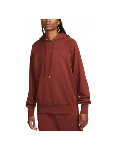 Air French Terry Pullover Hoodie Brown - NIKE - BALAAN 1