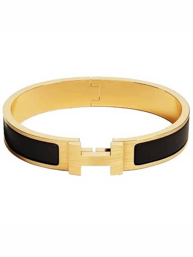 Clic HH Bracelet Gold Noir Mat - HERMES - BALAAN 2