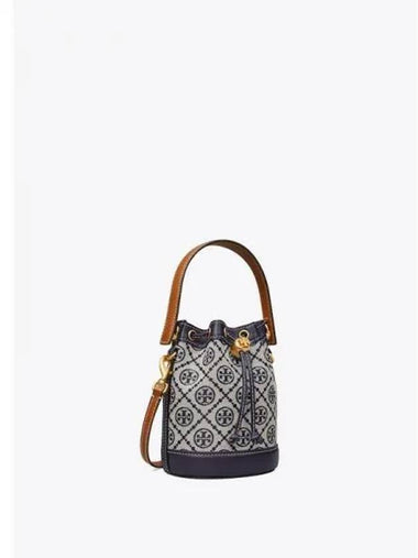 Monogram mini bucket bag tote navy domestic product GM0024020561336 - TORY BURCH - BALAAN 1