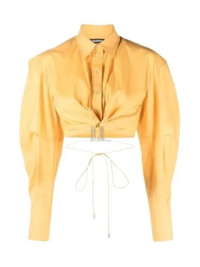 La Chemise Plidao Crop Shirt Light Yellow - JACQUEMUS - BALAAN 2