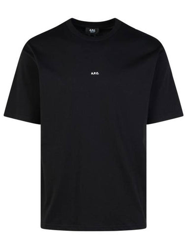 Micro Logo Short Sleeve T-Shirt Black - A.P.C. - BALAAN 1