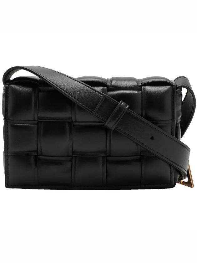 Cassette Intrecciato Padded Small Cross Bag Black - BOTTEGA VENETA - BALAAN 3