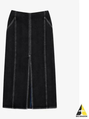 Long Split Skirt Washed Black Denim MRTWWSKR048DEN0127628 - SUNNEI - BALAAN 1