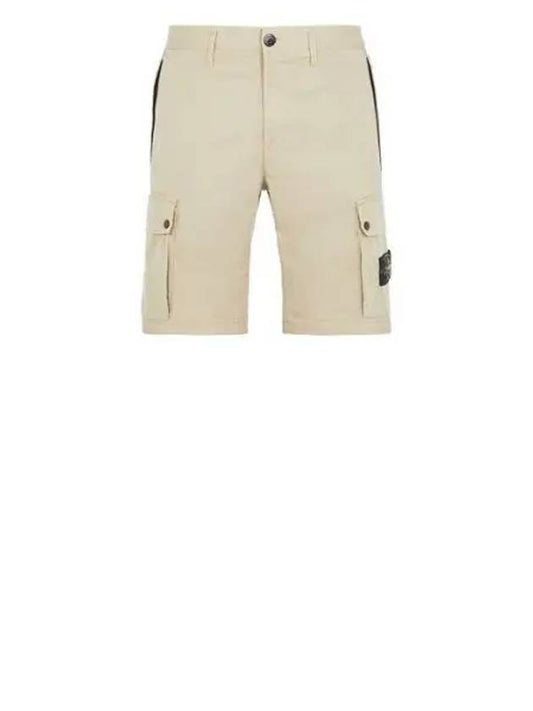 Wappen Cargo Bermuda Shorts Beige - STONE ISLAND - BALAAN 2