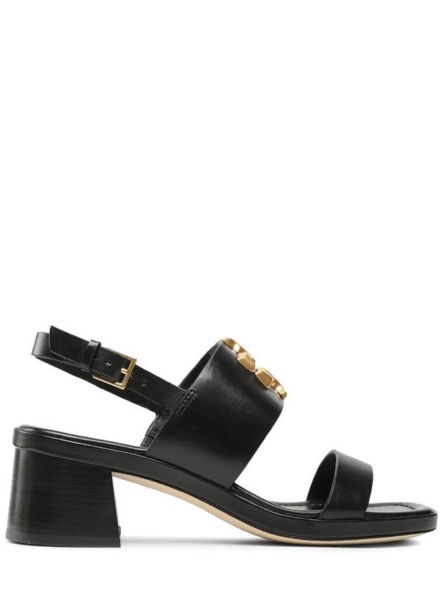 Gold Logo Eleanor Sandal Heels Black - TORY BURCH - BALAAN 2