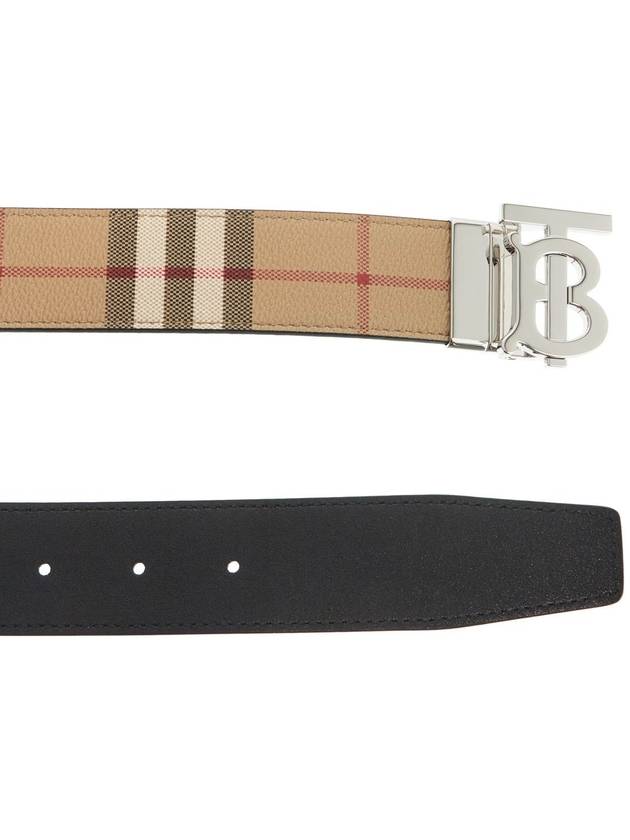 Monogram Motif Vintage Check Reversible Belt Archive Beige - BURBERRY - BALAAN 3