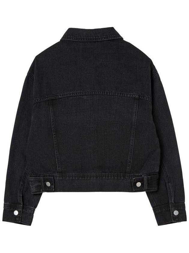 Women's Square Pocket Washed Denim Jacket Black GB1 WDJK 51 BLK - THE GREEN LAB - BALAAN 2