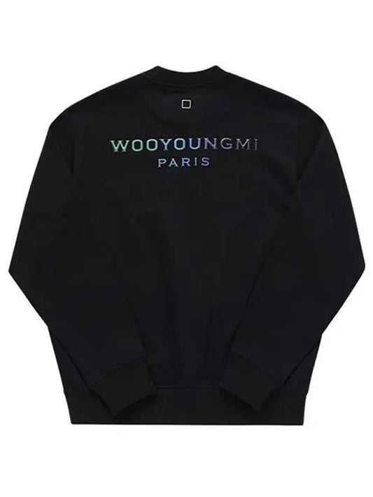 Gradient Embossing Back Logo Sweatshirt Black - WOOYOUNGMI - BALAAN 2