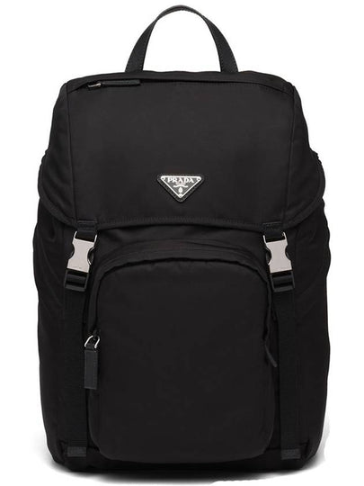 Re-Nylon Saffiano Leather Backpack Black - PRADA - BALAAN 2