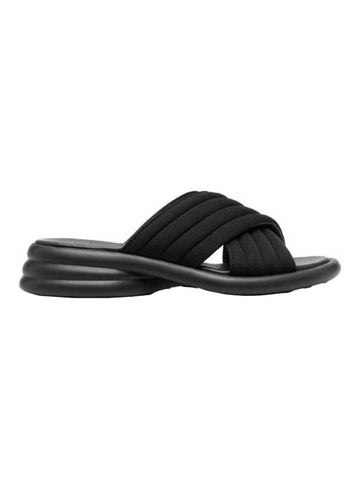 Spiro Cross Strap Slippers Black - CAMPER - BALAAN 1