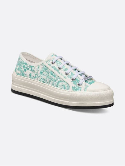 Walk NDior Toile De Jouy Sauvage Motif Platform Low Top Sneakers Aquamarina - DIOR - BALAAN 2