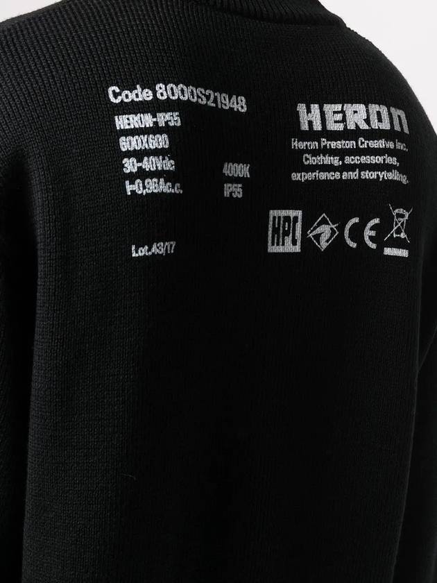 Print Crew Neck Sweatshirt Black - HERON PRESTON - BALAAN 3