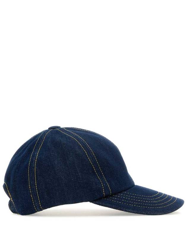 Embroidered Logo Denim Ball Cap Navy - PATOU - BALAAN 3