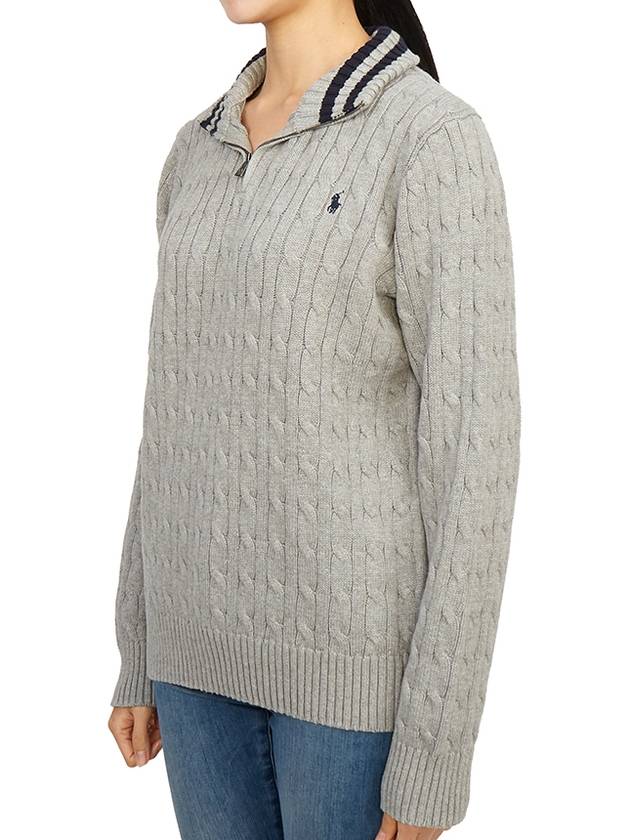 Kids half zip up knit 323868894013 GRAY Adult wearable - POLO RALPH LAUREN - BALAAN 3