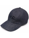 VPC Velvet Logo Denim Ball Cap Blue - A.P.C. - BALAAN 2