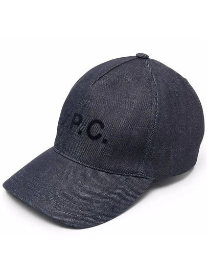 VPC Velvet Logo Denim Ball Cap Blue - A.P.C. - BALAAN 2