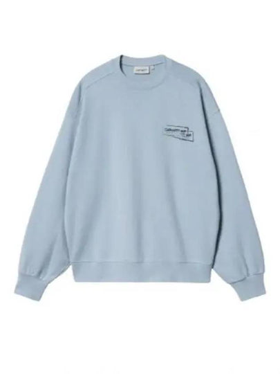 Stamp Sweatshirt Misty Blue - CARHARTT WIP - BALAAN 2