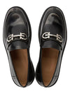 Gancini Ornament Leather Loafer Sparrow - SALVATORE FERRAGAMO - BALAAN 3