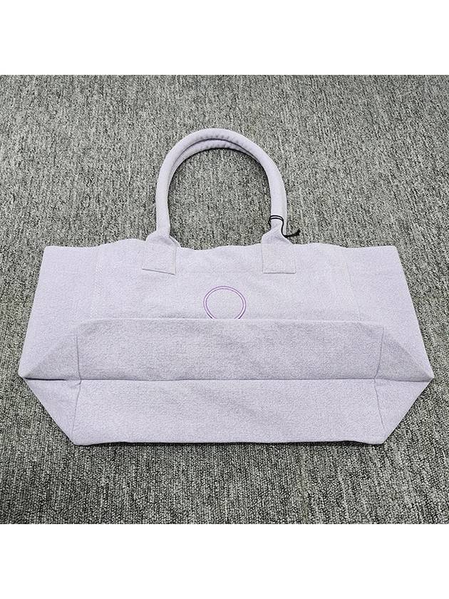 YENKY logo embroidery zipper shopper bag lilac PM0062FA A1X19M 86LC - ISABEL MARANT - BALAAN 4