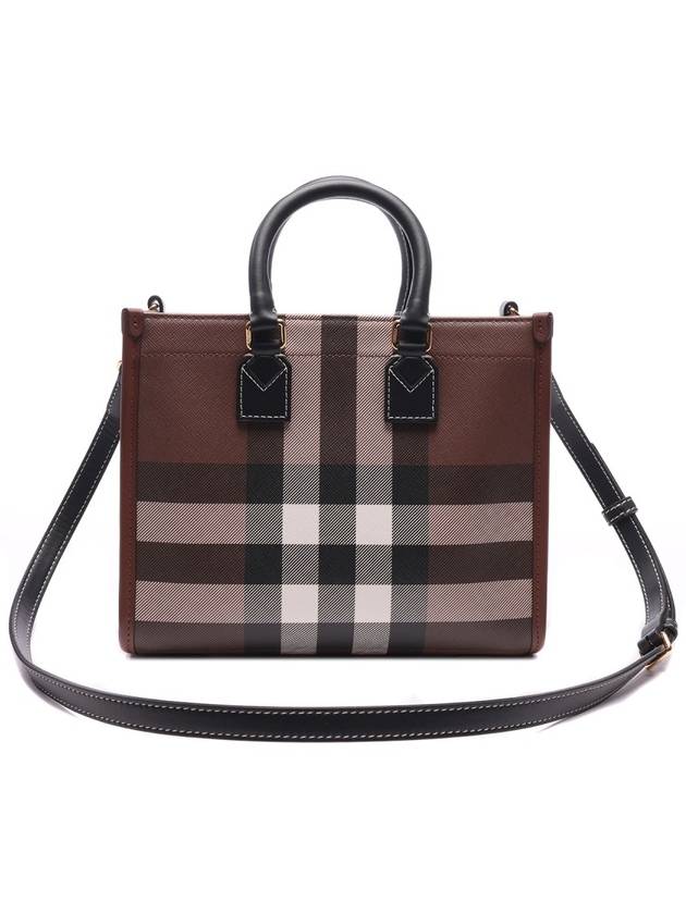 Tartan Check Freya Mini Tote Bag Brown - BURBERRY - BALAAN 5