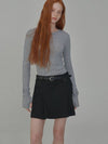 See Through Wool Jersey T shirt Melage Gray - OPENING SUNSHINE - BALAAN 4