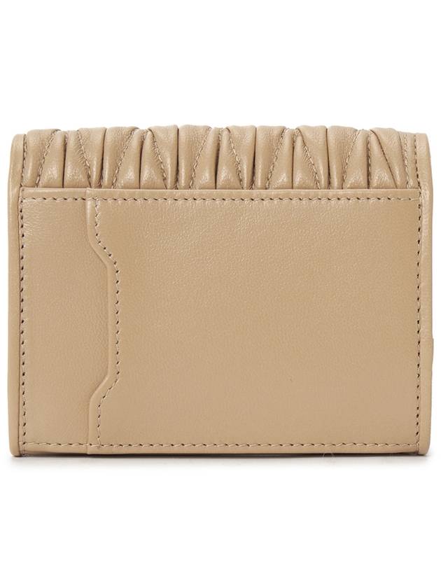 Matelasse Nappa Leather Card Wallet Beige - MIU MIU - BALAAN 3