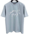 Handwriting Logo Short Sleeve T-Shirt Blue - DIOR - BALAAN 2