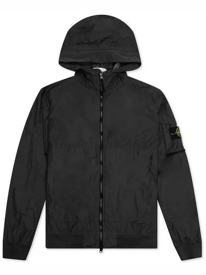 Men's Wappen Patch Naslan Watro Hooded Jacket Black - STONE ISLAND - BALAAN 2