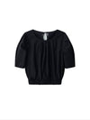 Rev shirring half blouse black - LESEIZIEME - BALAAN 9