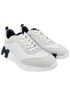 Bouncing Sneakers Calfskin Suede Goatskin Blanc - HERMES - BALAAN 2