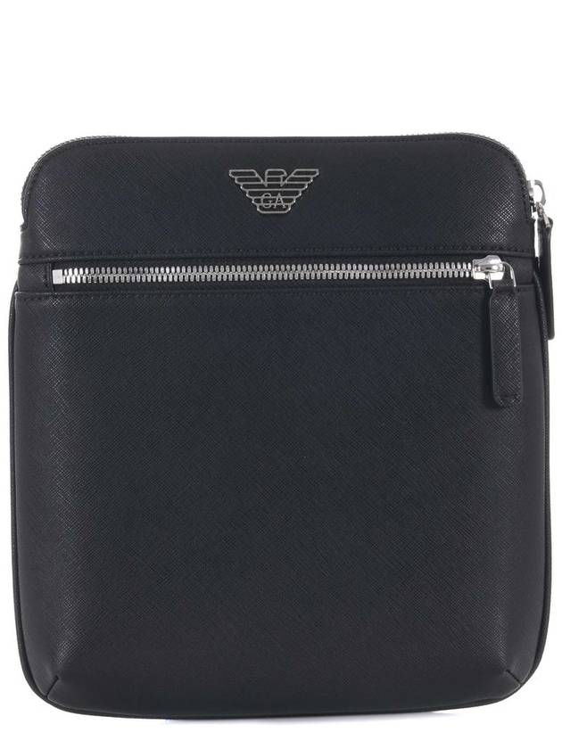 Eco Leather Messenger Bag Black - EMPORIO ARMANI - BALAAN 2