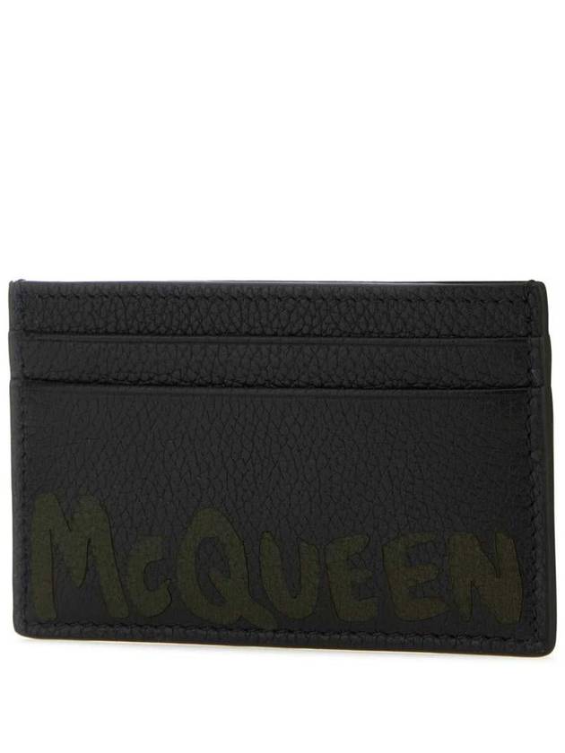 Graffiti Logo Card Wallet Grey - ALEXANDER MCQUEEN - BALAAN 3