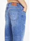 Cotton Back V Logo Signature Jeans Blue - VALENTINO - BALAAN 7