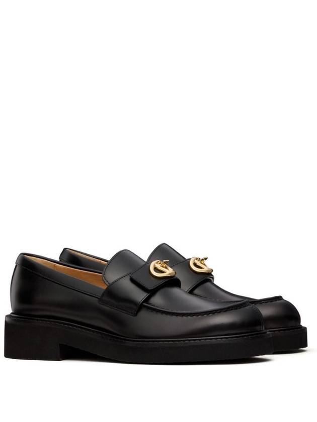 V Logo Locker Loafers Black - VALENTINO - BALAAN 7