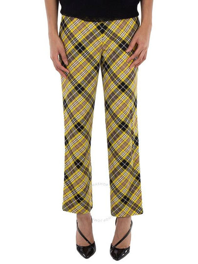 Burberry Cropped Check Technical Wool Tailored Trousers, Brand Size 6 (US Size 4) - BURBERRY - BALAAN 2