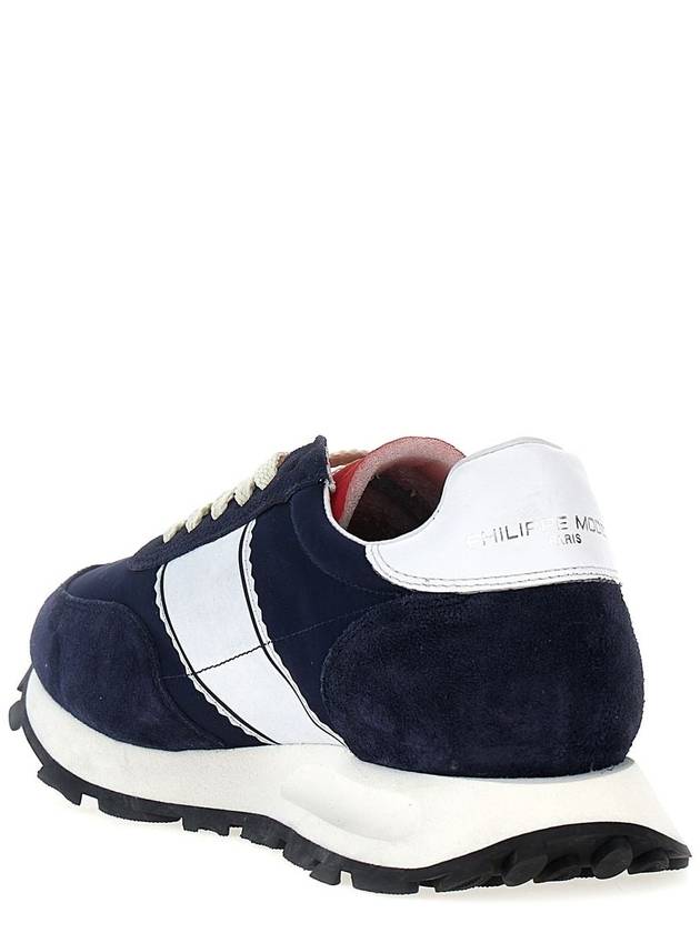 Paneled lace up running low top sneakers blue - PHILIPPE MODEL - BALAAN 4