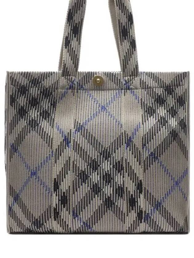 Check Knit Medium Tote Bag Lichen - BURBERRY - BALAAN 2