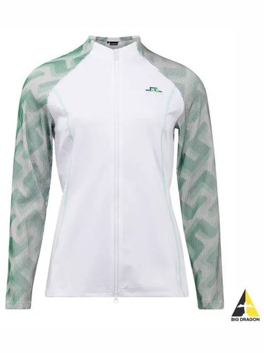 June 3D Sleeve Golf Zip up White GWJS06287 0000 - J.LINDEBERG - BALAAN 2