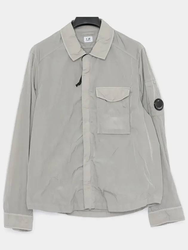 Chrome-R Pocket Over Long Sleeve Shirt Grey - CP COMPANY - BALAAN 4