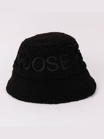 Black Big Logo Cobble Bucket Hat - MOOSE KNUCKLES - BALAAN 1