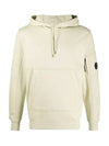 Lens Wappen Cotton Hood Ivory - CP COMPANY - BALAAN.