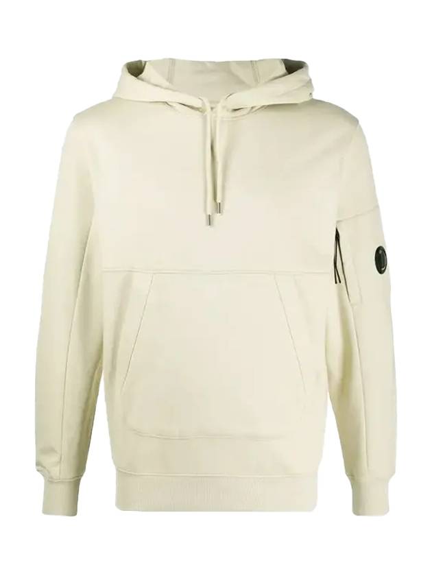 Lens Wappen Cotton Hood Ivory - CP COMPANY - BALAAN.