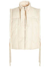 Logo embroidery vest beige - GANNI - BALAAN 1