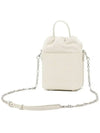 5AC Number Logo Texture Leather Bucket Bag White - MAISON MARGIELA - BALAAN 4